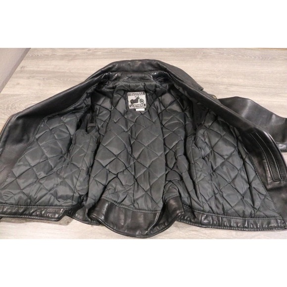 California Creations Leathers Womens Vintage Black Leather Motorcycle Biker 12 - Picture 4 of 8